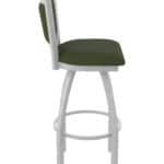 36-Inch Steel Swivel Bar Stool with Anodized Nickel Finish, Canter Pine 2.5-Inch Cushion Seat, Padded Back, and Single-Ring Base
