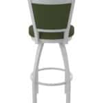 36-Inch Steel Swivel Bar Stool with Anodized Nickel Finish, Canter Pine 2.5-Inch Cushion Seat, Padded Back, and Single-Ring Base