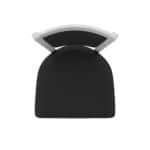 30-Inch Steel Swivel Bar Stool with Anodized Nickel Finish, Black Vinyl 2.5-Inch Cushion Seat, Padded Back, and Single-Ring Base