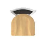 30-Inch Steel Swivel Bar Stool with Anodized Nickel Finish, Natural Maple Solid Maple Wood Seat, Padded Back, and Single-Ring Base