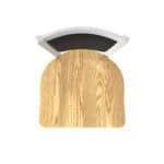 30-Inch Steel Swivel Bar Stool with Anodized Nickel Finish, Natural Oak Solid Oak Wood Seat, Padded Back, and Single-Ring Base 11 30-Inch Steel Swivel Bar Stool with Anodized Nickel Finish, Natural Oak Solid Oak Wood Seat, Padded Back, and Single-Ring Base