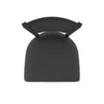 36-Inch Steel Swivel Bar Stool with Black Wrinkle Finish, Canter Iron 2.5-Inch Cushion Seat, Padded Back, and Single-Ring Base