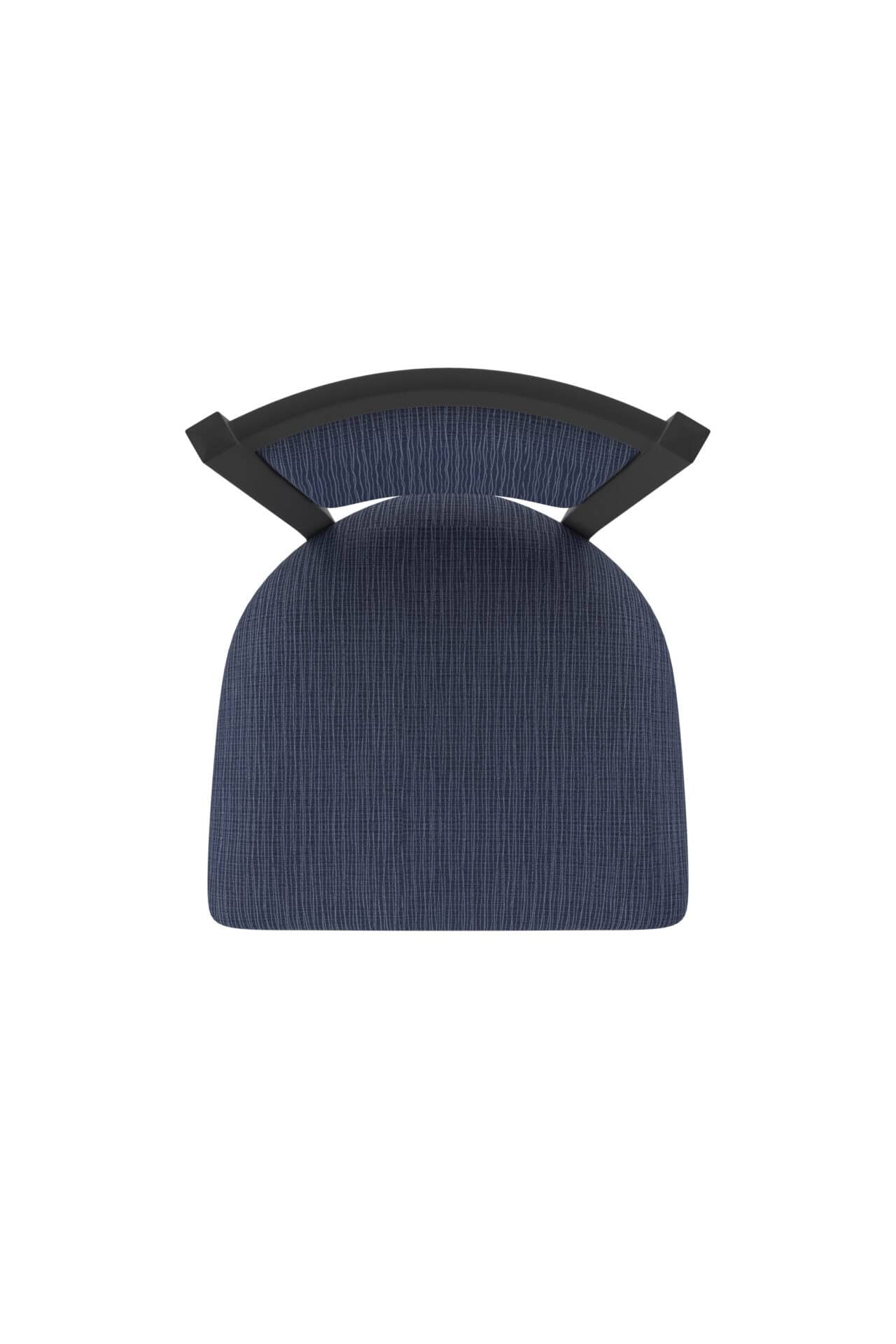 36-Inch Steel Swivel Bar Stool with Black Wrinkle Finish, Graph Anchor 2.5-Inch Cushion Seat, Padded Back, and Single-Ring Base 3 36-Inch Steel Swivel Bar Stool with Black Wrinkle Finish, Graph Anchor 2.5-Inch Cushion Seat, Padded Back, and Single-Ring Base - Image 3