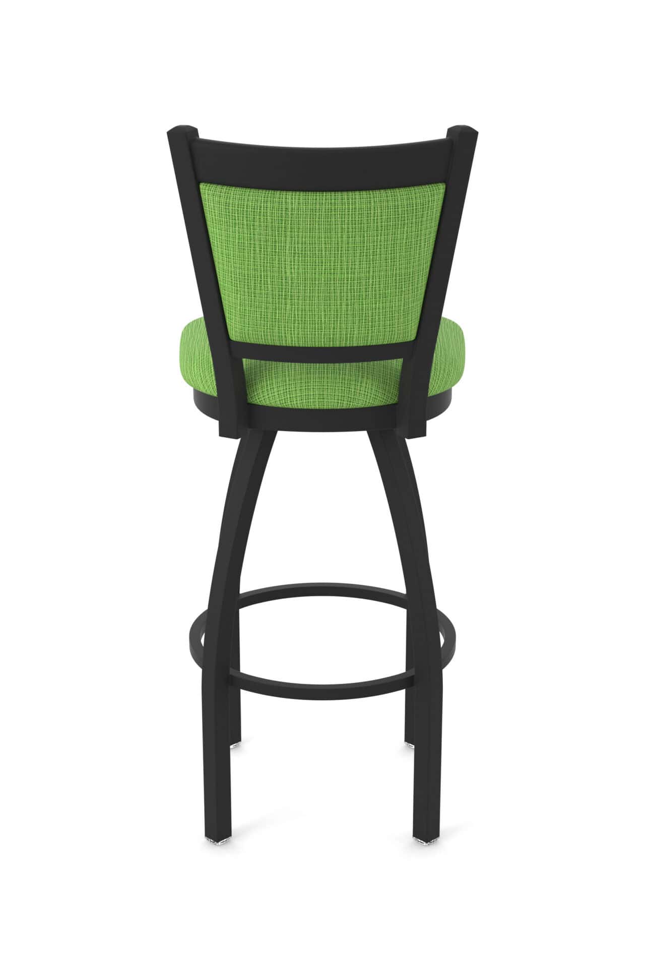 36-Inch Steel Swivel Bar Stool with Black Wrinkle Finish, Graph Parrot 2.5-Inch Cushion Seat, Padded Back, and Single-Ring Base 6 36-Inch Steel Swivel Bar Stool with Black Wrinkle Finish, Graph Parrot 2.5-Inch Cushion Seat, Padded Back, and Single-Ring Base - Image 6