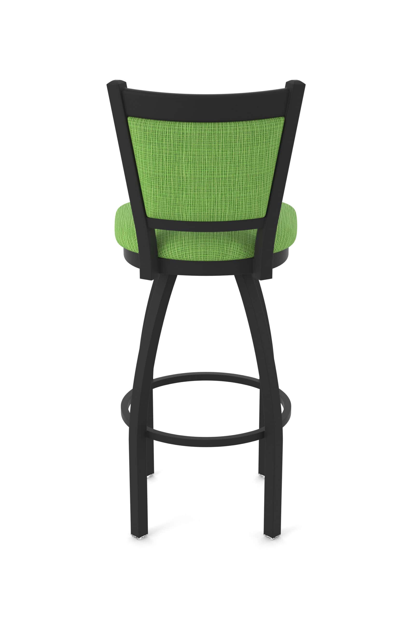 36-Inch Steel Swivel Bar Stool with Black Wrinkle Finish, Graph Parrot 2.5-Inch Cushion Seat, Padded Back, and Single-Ring Base 14 36-Inch Steel Swivel Bar Stool with Black Wrinkle Finish, Graph Parrot 2.5-Inch Cushion Seat, Padded Back, and Single-Ring Base