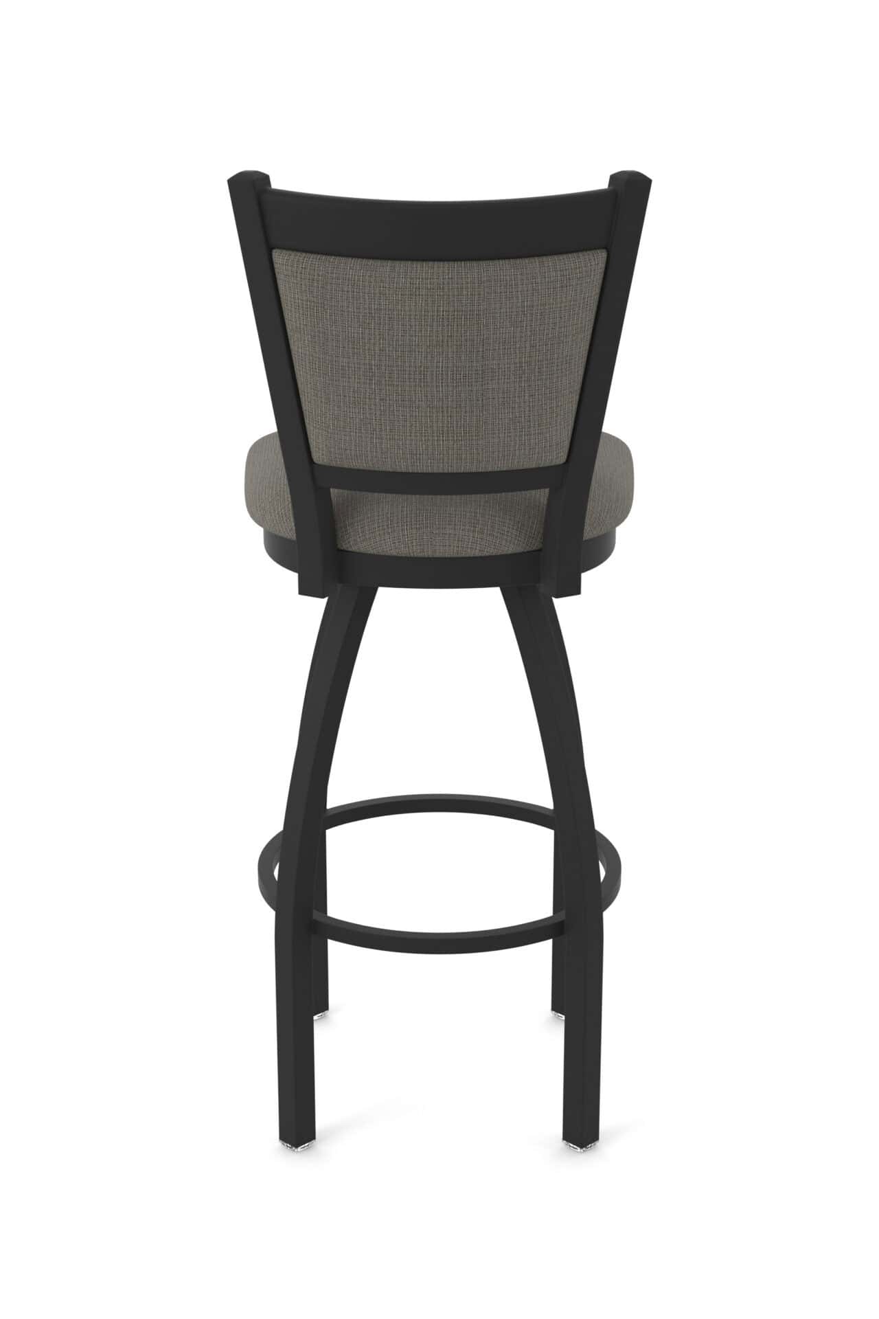 36-Inch Steel Swivel Bar Stool with Black Wrinkle Finish, Graph Chalice 2.5-Inch Cushion Seat, Padded Back, and Single-Ring Base 6 36-Inch Steel Swivel Bar Stool with Black Wrinkle Finish, Graph Chalice 2.5-Inch Cushion Seat, Padded Back, and Single-Ring Base - Image 6