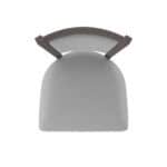 30-Inch Steel Swivel Bar Stool with Bronze Finish, Canter Folkstone Grey 2.5-Inch Cushion Seat, Padded Back, and Single-Ring Base