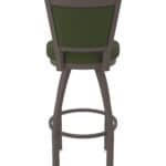 25-Inch Steel Swivel Counter Stool with Bronze Finish, Canter Pine 2.5-Inch Cushion Seat, Padded Back, and Single-Ring Base