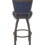 30-Inch Steel Swivel Bar Stool with Bronze Finish, Graph Anchor 2.5-Inch Cushion Seat, Padded Back, and Single-Ring Base