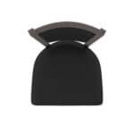 30-Inch Steel Swivel Bar Stool with Bronze Finish, Black Vinyl 2.5-Inch Cushion Seat, Padded Back, and Single-Ring Base