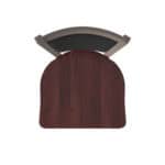 30-Inch Steel Swivel Bar Stool with Bronze Finish, Dark Cherry Maple Solid Maple Wood Seat, Padded Back, and Single-Ring Base