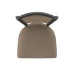 36-Inch Steel Swivel Bar Stool with Pewter Finish, Canter Earth 2.5-Inch Cushion Seat, Padded Back, and Single-Ring Base
