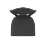 25-Inch Steel Swivel Counter Stool with Pewter Finish, Canter Iron 2.5-Inch Cushion Seat, Padded Back, and Single-Ring Base