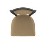 30-Inch Steel Swivel Bar Stool with Pewter Finish, Canter Sand 2.5-Inch Cushion Seat, Padded Back, and Single-Ring Base