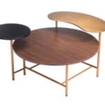 Modern Round Coffee Table with Powder Coated Steel Frame 14 Modern Round Coffee Table with Powder Coated Steel Frame
