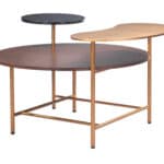Modern Round Coffee Table with Powder Coated Steel Frame 13 Modern Round Coffee Table with Powder Coated Steel Frame