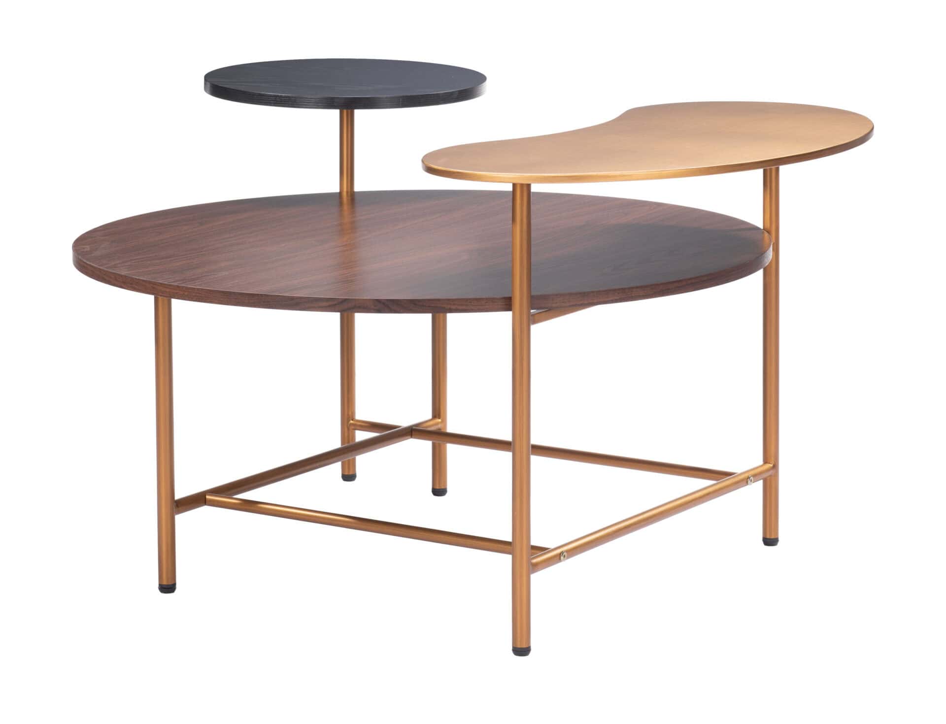 Modern Round Coffee Table with Powder Coated Steel Frame 5 Modern Round Coffee Table with Powder Coated Steel Frame - Image 5