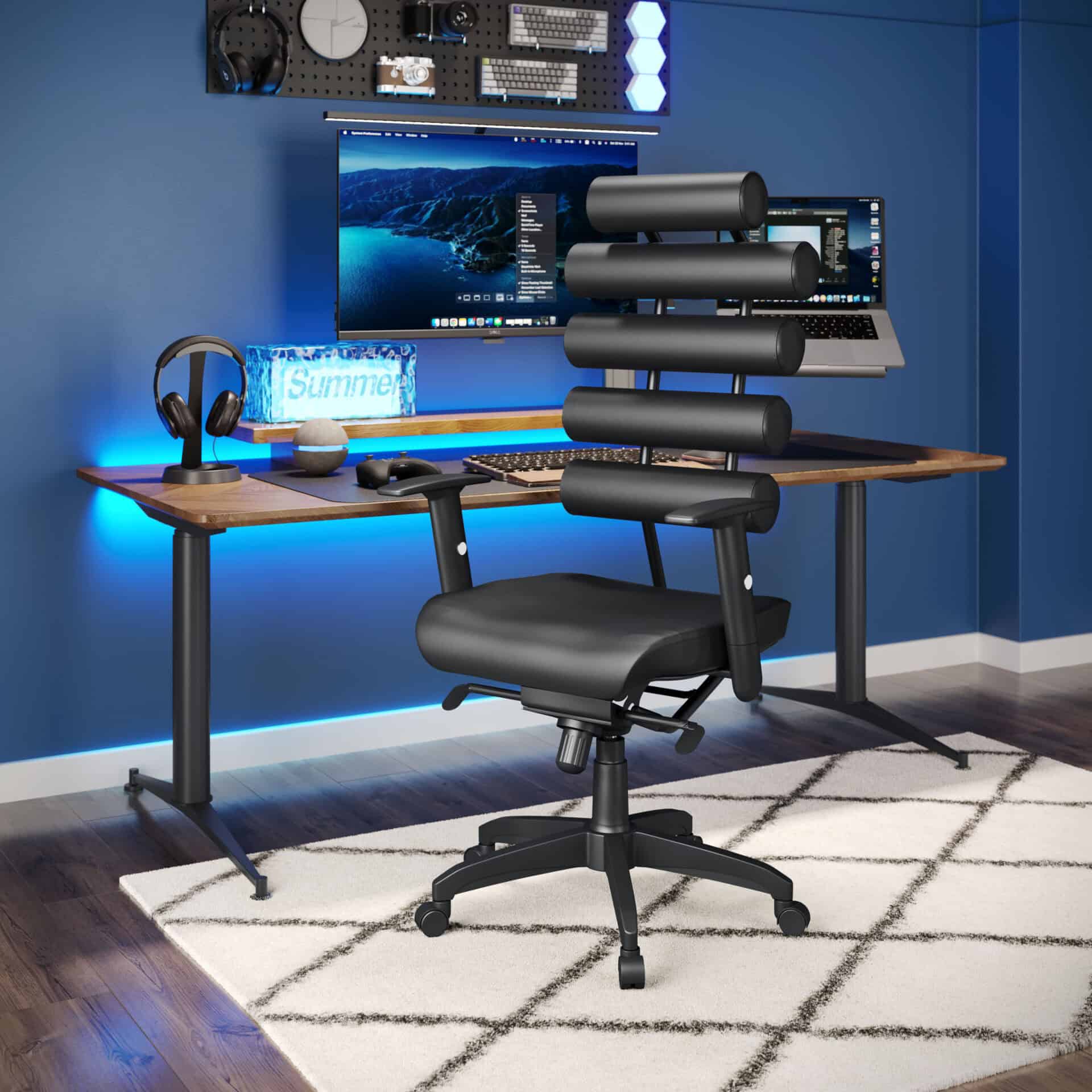 Ergonomic High-Back Office Chair with Adjustable Arms and Lumbar Support 1 Ergonomic High-Back Office Chair with Adjustable Arms and Lumbar Support