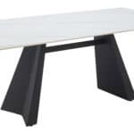 Sintered Stone Dining Table with Steel Base, Rectangular 10 Sintered Stone Dining Table with Steel Base, Rectangular