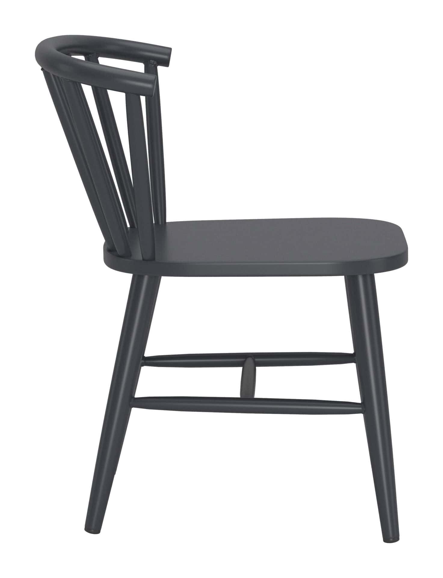 Modern Black Powder Coated Aluminum Dining Chair Durable Design 2 Modern Black Powder Coated Aluminum Dining Chair Durable Design - Image 2