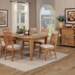 Farmhouse Acacia Side Chair Iron Brush Antique Natural (Set of 2)