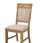 Farmhouse Acacia Side Chair Iron Brush Antique Natural (Set of 2)