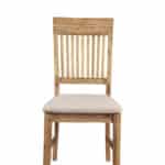 Farmhouse Acacia Side Chair Iron Brush Antique Natural (Set of 2)