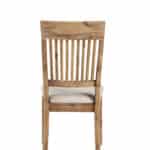 Farmhouse Acacia Side Chair Iron Brush Antique Natural (Set of 2)