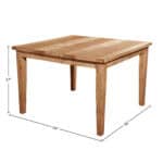 Iron Brush Antique Natural Acacia Pub Table with Butterfly Leaf