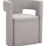 Versatile Gray Dining Chair with Hidden Storage Compartment and Armrests 13 Versatile Gray Dining Chair with Hidden Storage Compartment and Armrests