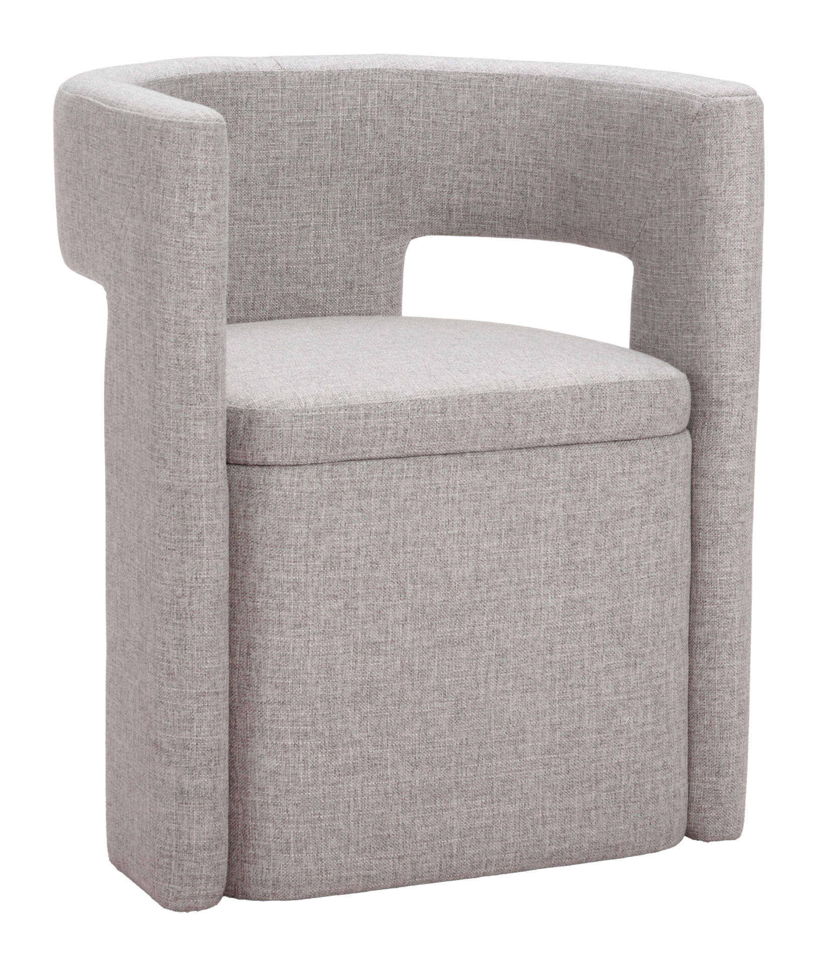 Versatile Gray Dining Chair with Hidden Storage Compartment and Armrests 6 Versatile Gray Dining Chair with Hidden Storage Compartment and Armrests - Image 6