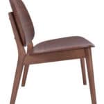 Mid-Century Modern Walnut Lounge Chair with Wooden Frame and Seat 11 Mid-Century Modern Walnut Lounge Chair with Wooden Frame and Seat