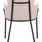 Beige Modern Dining Chair with Steel Frame and Vinyl Upholstery (Set of 2) 11 Beige Modern Dining Chair with Steel Frame and Vinyl Upholstery (Set of 2)