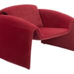 Red Velvet Accent Chair with Sturdy Steel Frame and Armrests 19 Red Velvet Accent Chair with Sturdy Steel Frame and Armrests