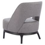 Gray Vinyl Accent Chair with Wood Base and Rubber Feet Protection 14 Gray Vinyl Accent Chair with Wood Base and Rubber Feet Protection
