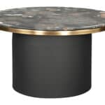 Modern Marble Coffee Table with Steel Legs and Round Top 14 Modern Marble Coffee Table with Steel Legs and Round Top