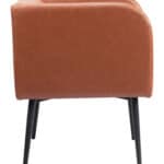 Modern Art Deco Style Faux Leather Dining Chair with Steel Frame 8 Modern Art Deco Style Faux Leather Dining Chair with Steel Frame