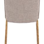 Beige Dining Chair with Gold Steel Frame and Performance Fabric 15 Beige Dining Chair with Gold Steel Frame and Performance Fabric