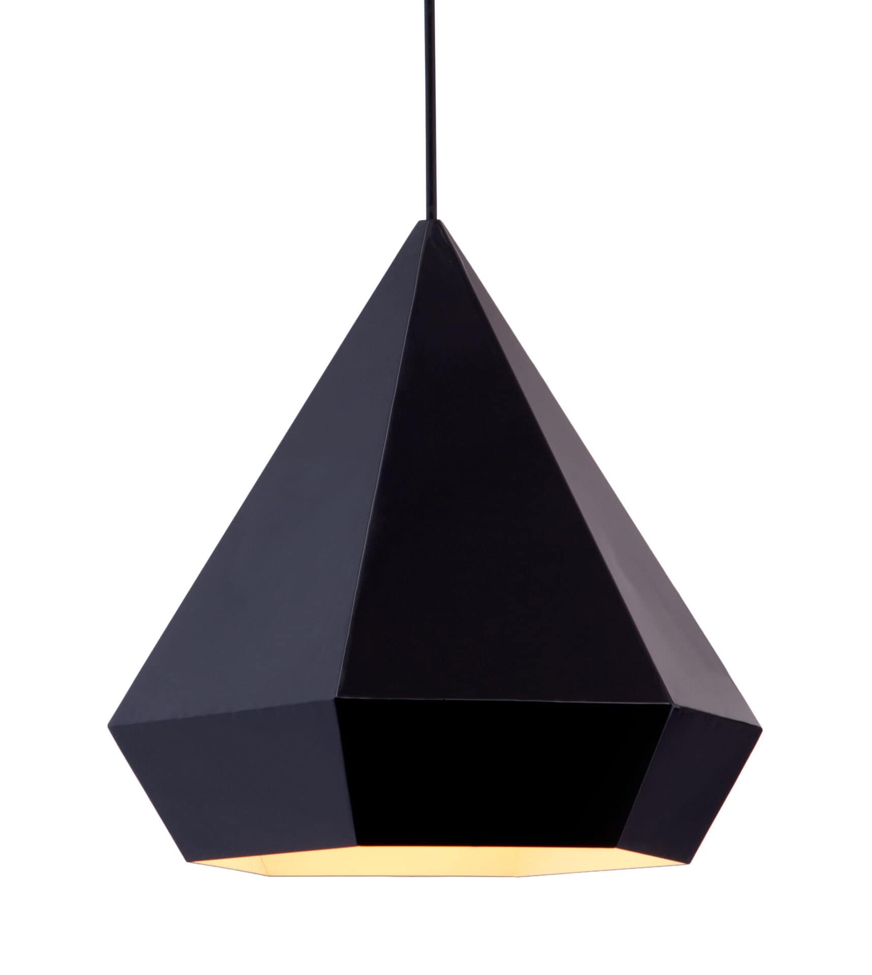 Geometric Black Pendant Light with Adjustable Cord 2 Geometric Black Pendant Light with Adjustable Cord - Image 2