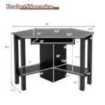 Space-Saving Wooden Corner Desk with Drawer and Storage Shelves 26 Space-Saving Wooden Corner Desk with Drawer and Storage Shelves