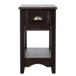 Retro Narrow End Table with Drawer and Shelf (Set of 2) 14 Retro Narrow End Table with Drawer and Shelf (Set of 2)