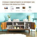 Rustic TV Stand with Cabinets and Shelves for 50-Inch TVs 14 Rustic TV Stand with Cabinets and Shelves for 50-Inch TVs