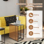 Tempered Glass Top Steel Frame Side Table for Small Spaces 9 Tempered Glass Top Steel Frame Side Table for Small Spaces