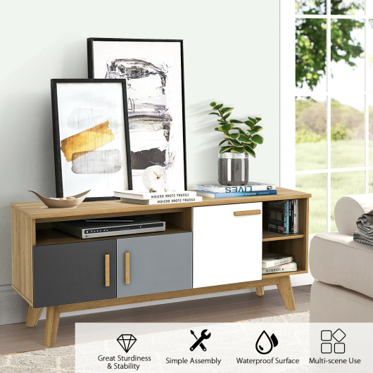 65 Inch TV Stand with Storage Cabinets and Shelves for Living Room 2 65 Inch TV Stand with Storage Cabinets and Shelves for Living Room - Image 2