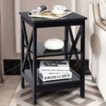 3 Tier X-Design End Tables with Storage Shelves (Set of 2) 9 3 Tier X-Design End Tables with Storage Shelves (Set of 2)