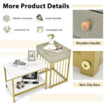 Space-Saving Nesting Coffee Table and Side Table Set (Set of 2) 13 Space-Saving Nesting Coffee Table and Side Table Set (Set of 2)