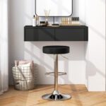 Adjustable Swivel Bar Stool with PU Leather and Footrest (1)