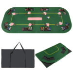 Foldable 79 Inch 8-Player Poker Table Top with Cup Holders 11 Foldable 79 Inch 8-Player Poker Table Top with Cup Holders