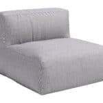 Gray Outdoor Middle Chair for Modular Sectional Configuration