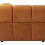 Brown Velvet Tufted Corner Chair with Plywood Frame and Armrests 11 Brown Velvet Tufted Corner Chair with Plywood Frame and Armrests